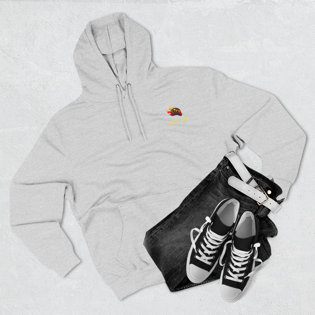 "Bike Me" Flaming Helmet Graphic Hoodie