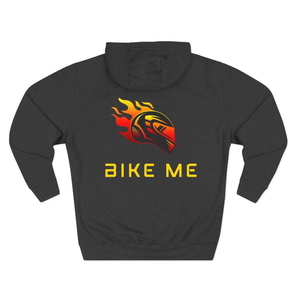 "Bike Me" Flaming Helmet Graphic Hoodie