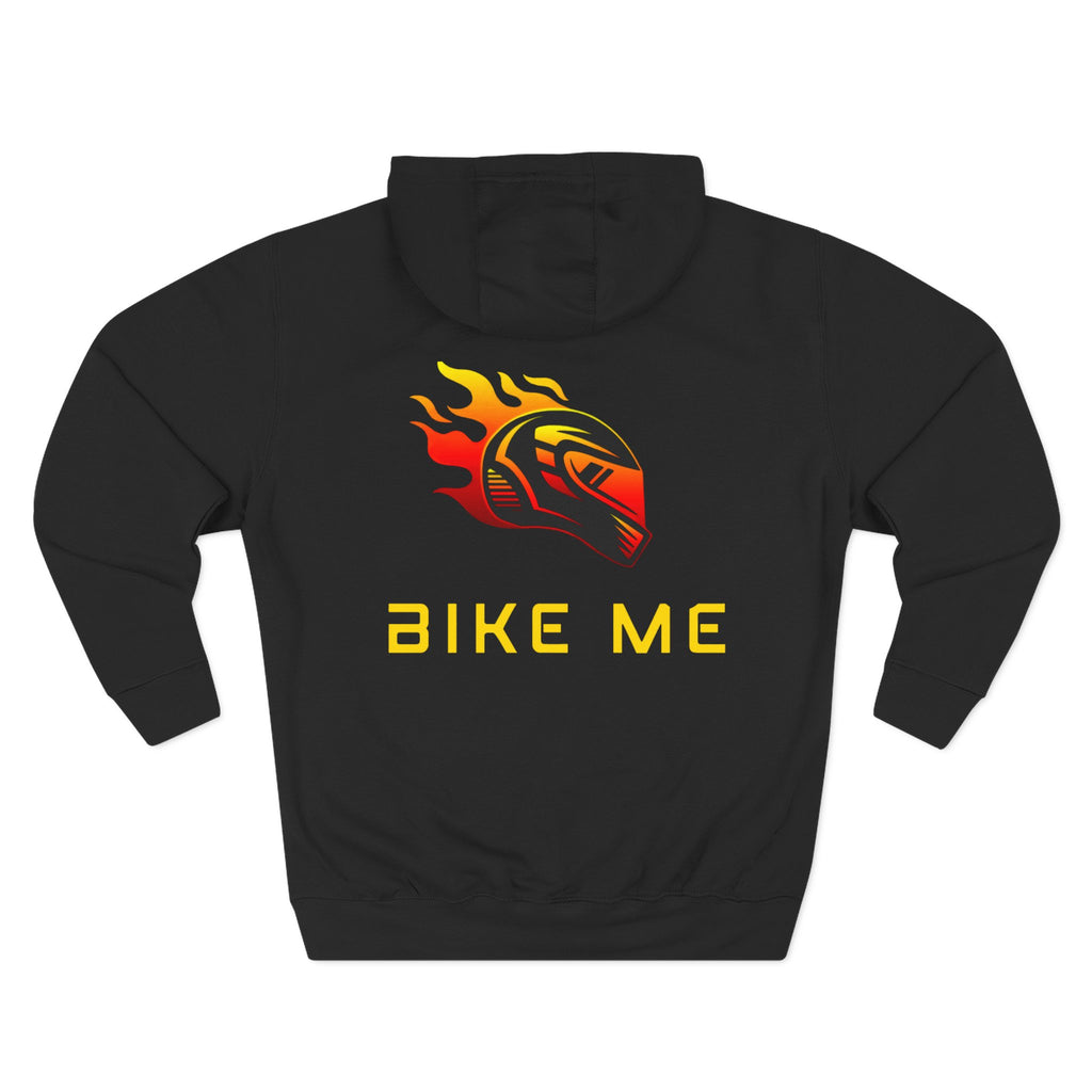 "Bike Me" Flaming Helmet Graphic Hoodie