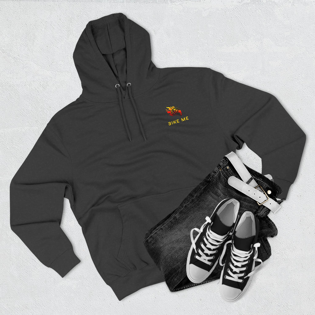 "Bike Me" Flaming Helmet Graphic Hoodie