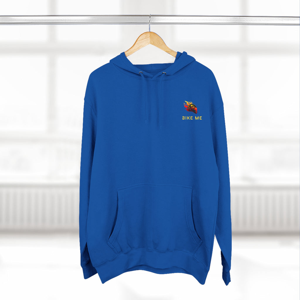 "Bike Me" Flaming Helmet Graphic Hoodie