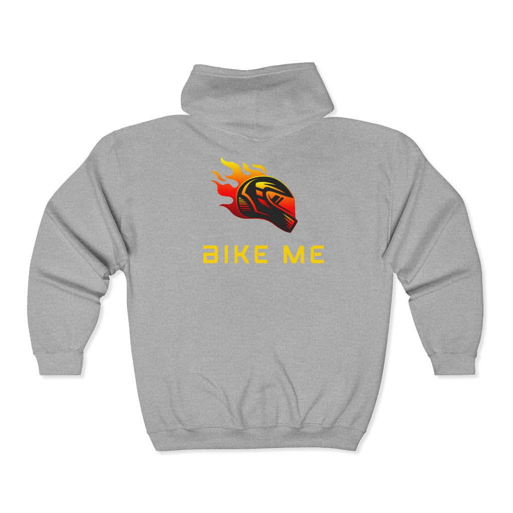 "Bike Me" Graphic Zip-Up Hoodie