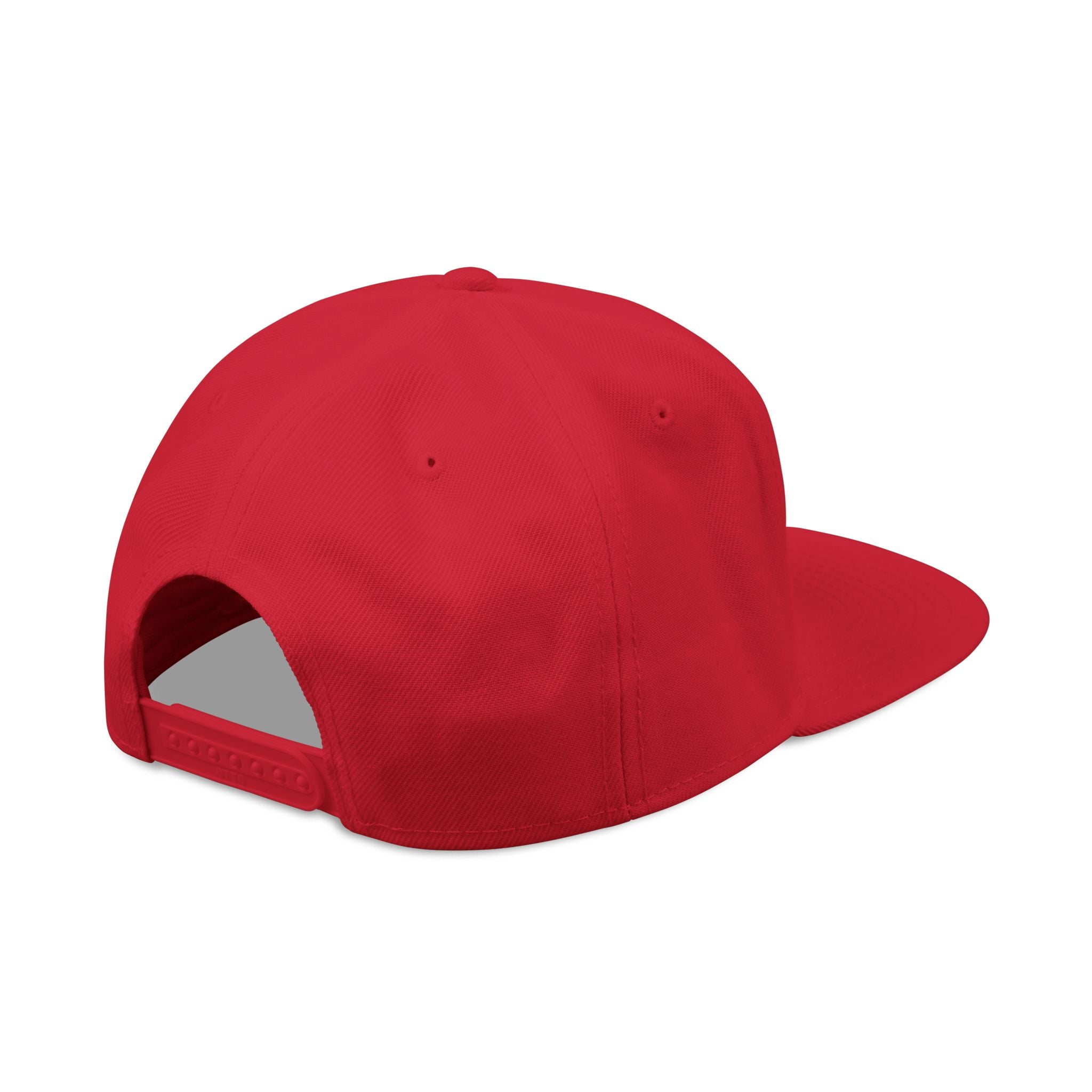 Embroidered Flame Snapback Hat — "Kiss Me" Pixel Fire Design