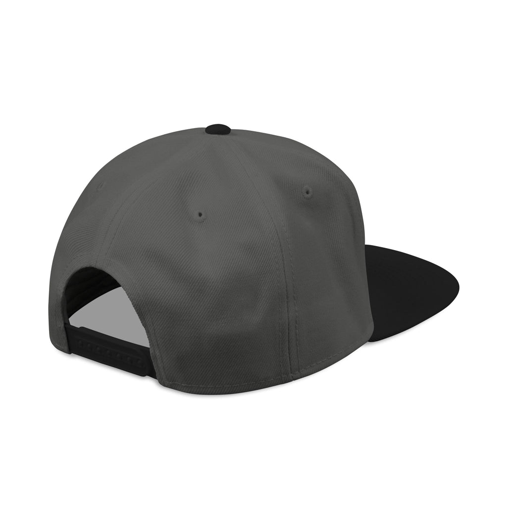 Embroidered Flame Snapback Hat — "Kiss Me" Pixel Fire Design