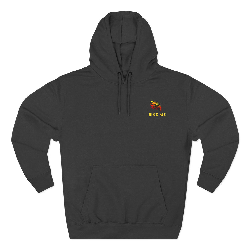"Bike Me" Flaming Helmet Graphic Hoodie