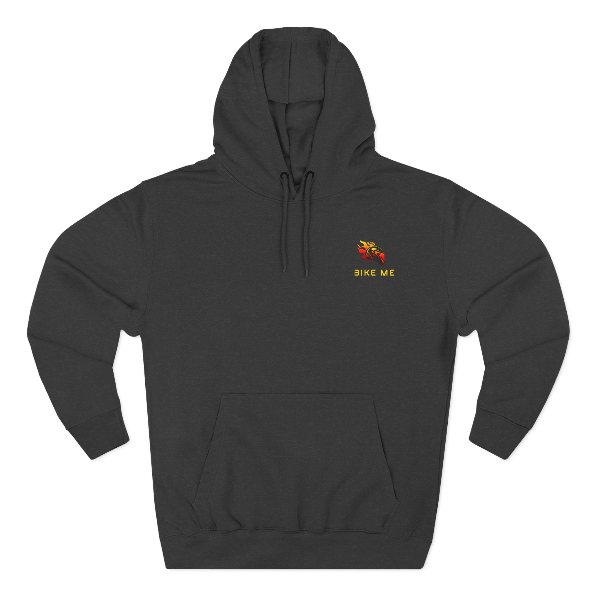 "Bike Me" Flaming Helmet Graphic Hoodie