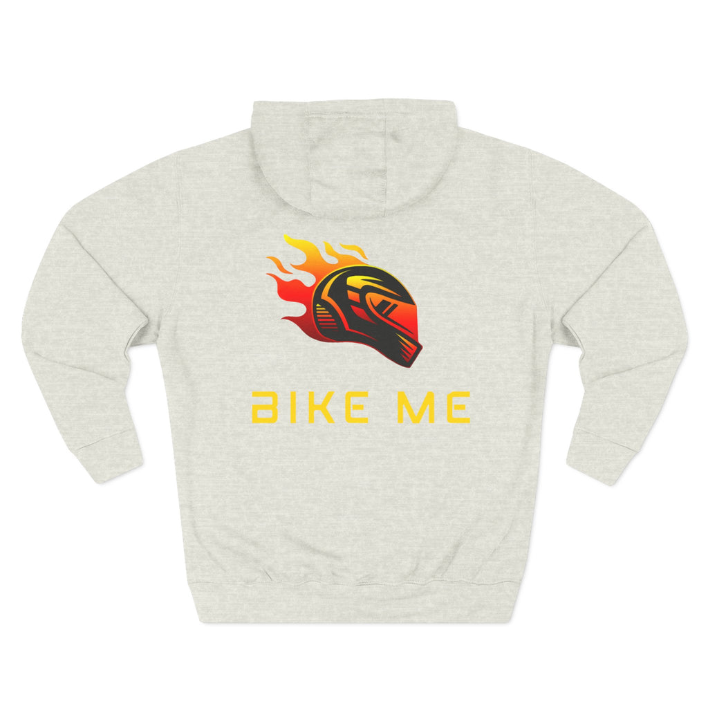 "Bike Me" Flaming Helmet Graphic Hoodie
