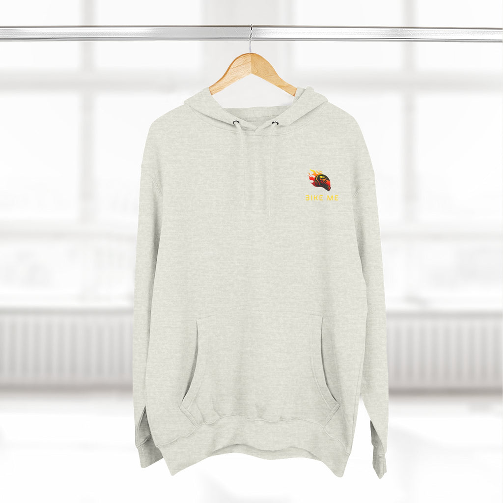 "Bike Me" Flaming Helmet Graphic Hoodie