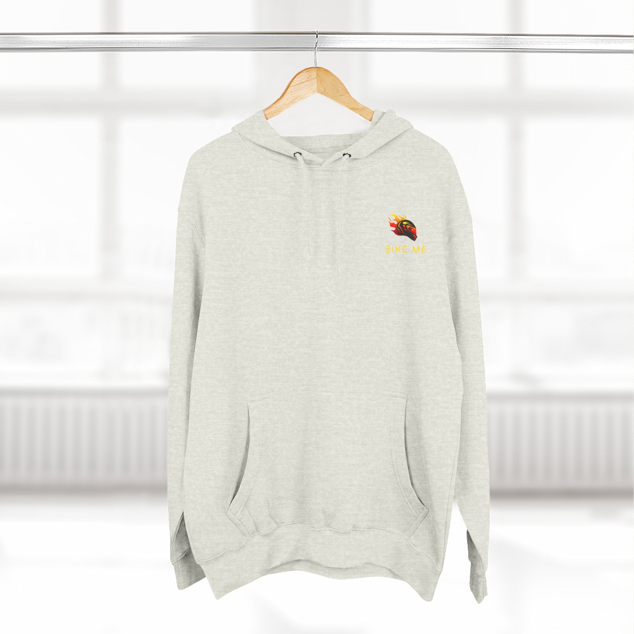 "Bike Me" Flaming Helmet Graphic Hoodie