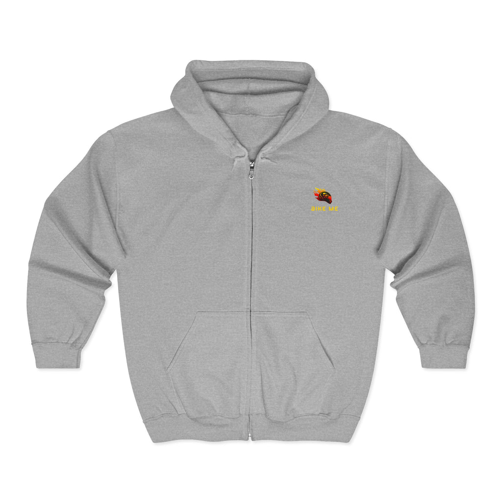 "Bike Me" Graphic Zip-Up Hoodie