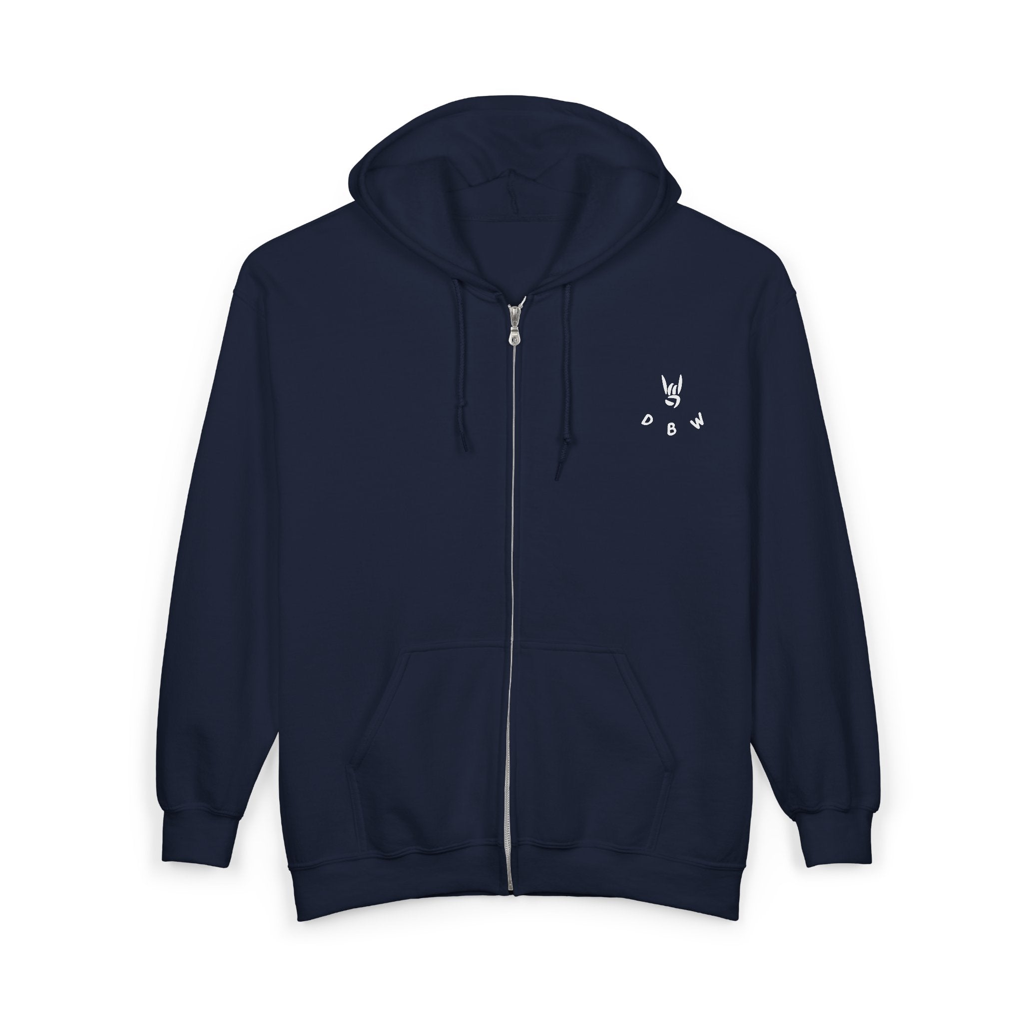 "Don't Be Weird" Zip-Up Graphic Hoodie