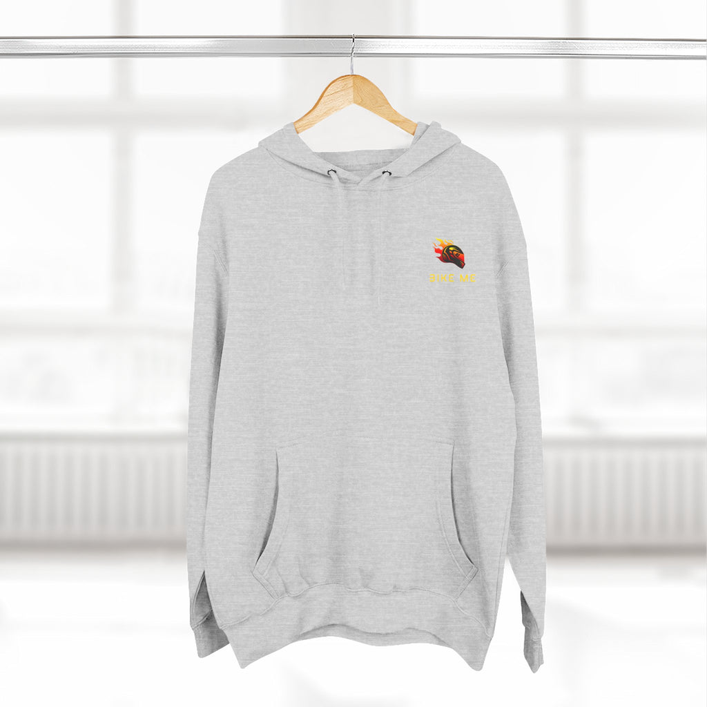 "Bike Me" Flaming Helmet Graphic Hoodie