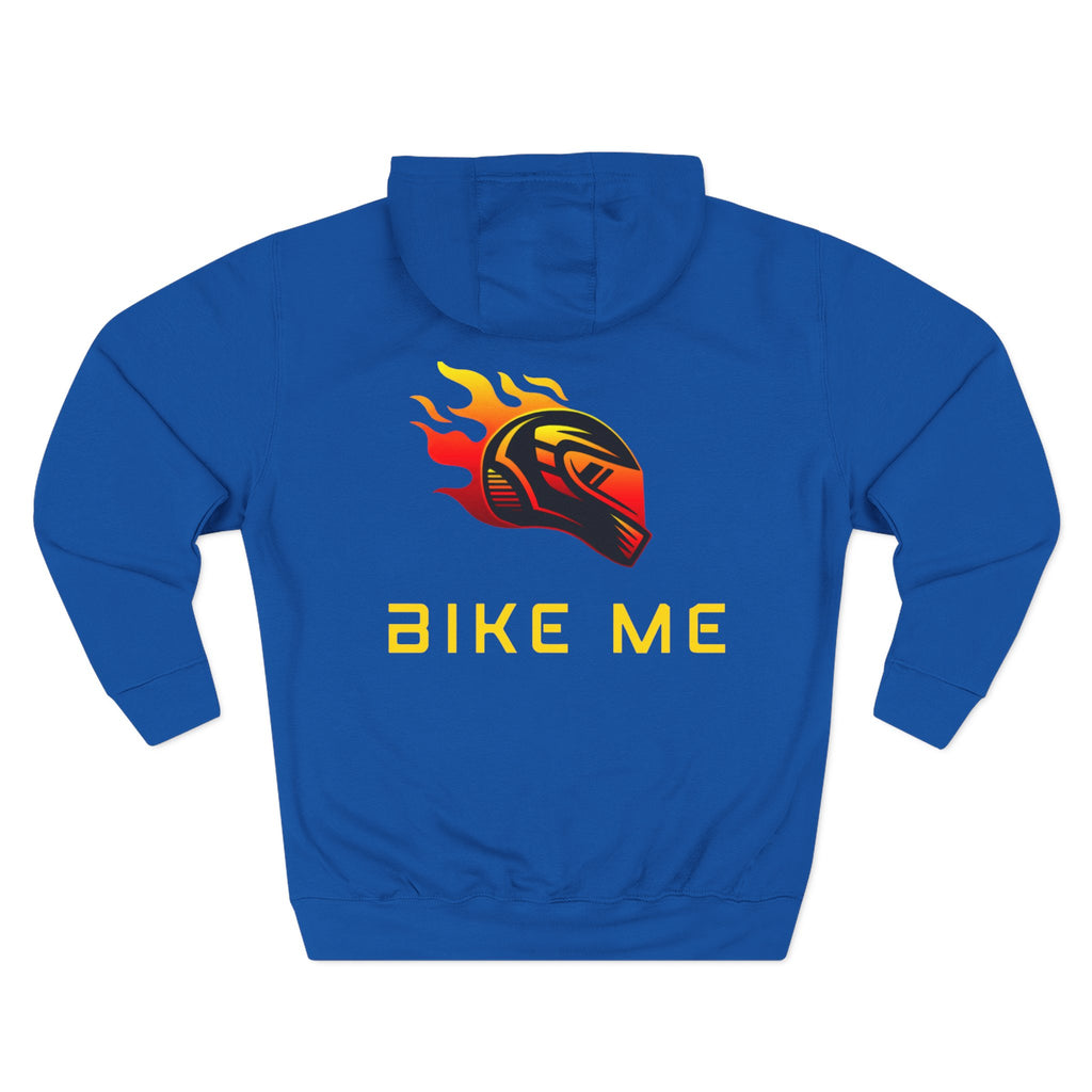 "Bike Me" Flaming Helmet Graphic Hoodie