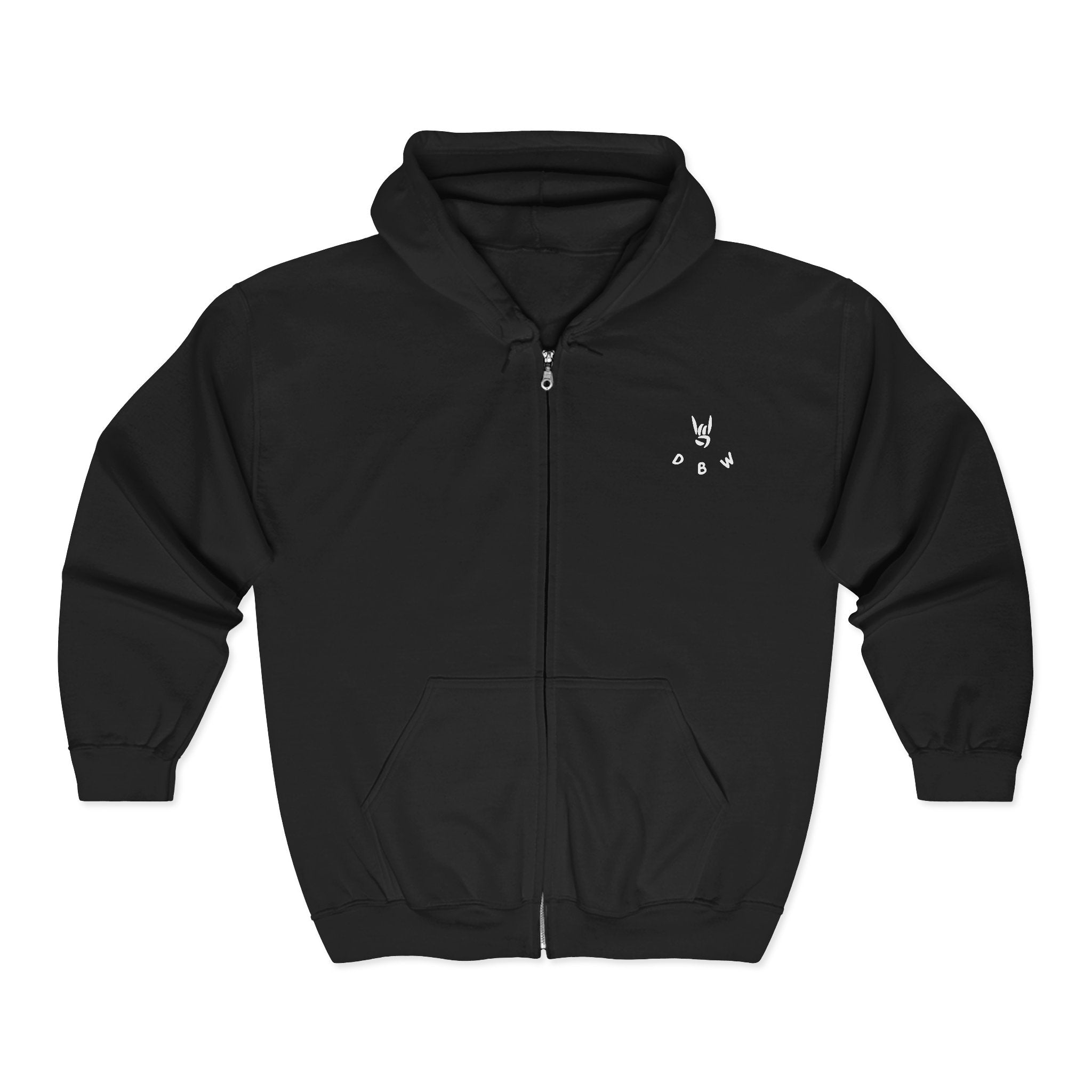 "Don't Be Weird" Zip-Up Graphic Hoodie