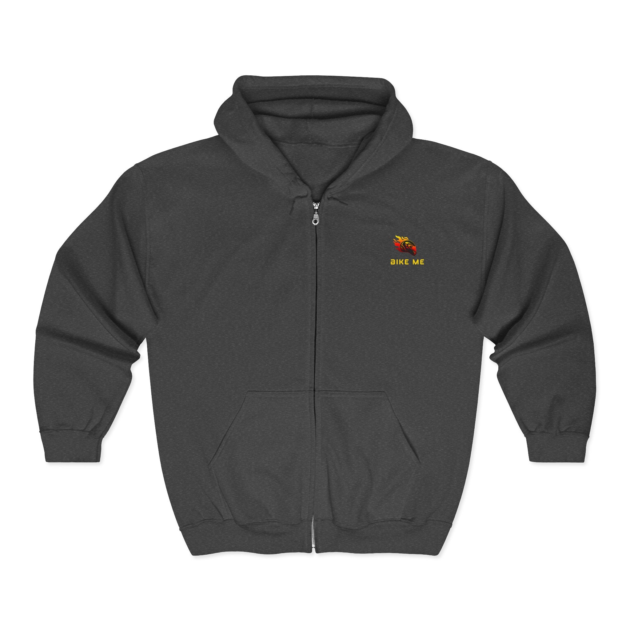 "Bike Me" Graphic Zip-Up Hoodie