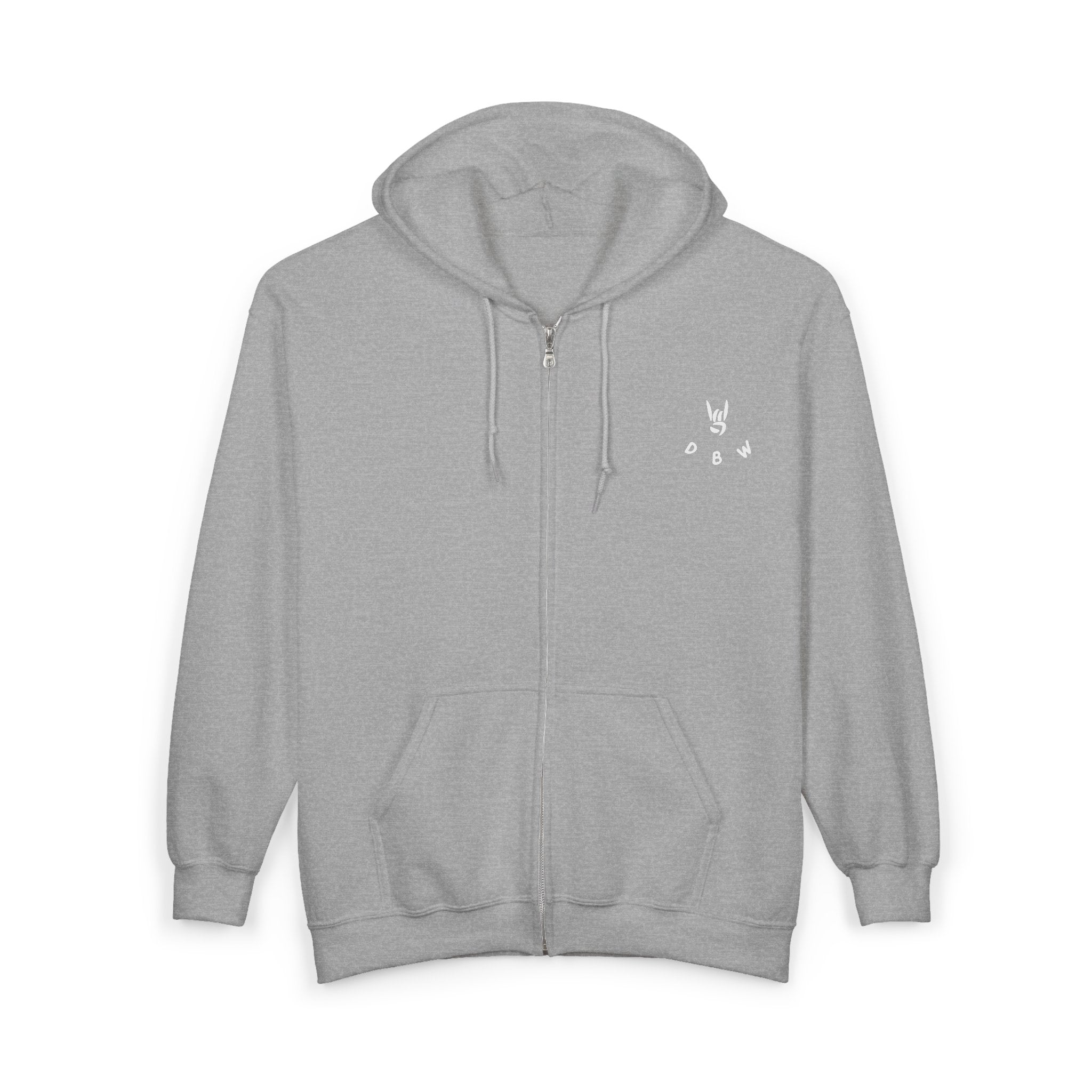 "Don't Be Weird" Zip-Up Graphic Hoodie