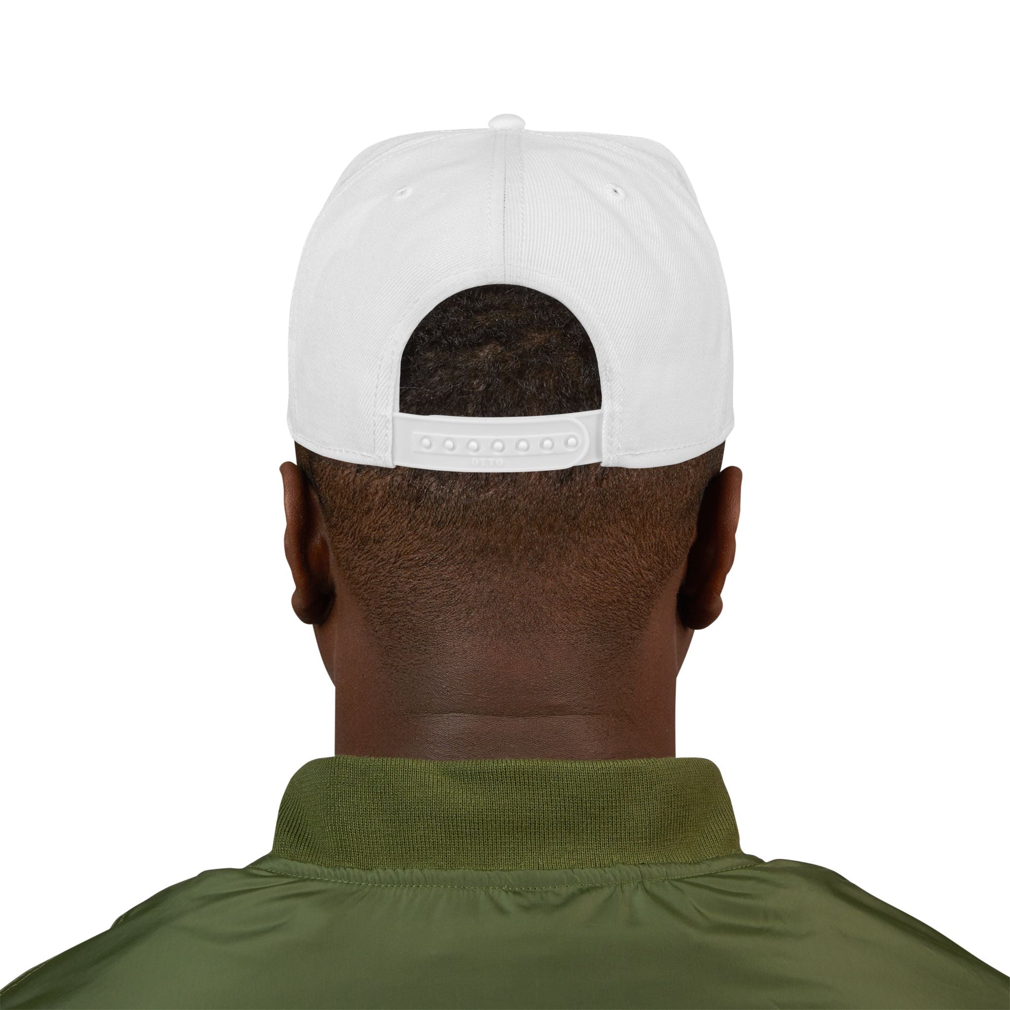 Embroidered Flame Snapback Hat — "Kiss Me" Pixel Fire Design