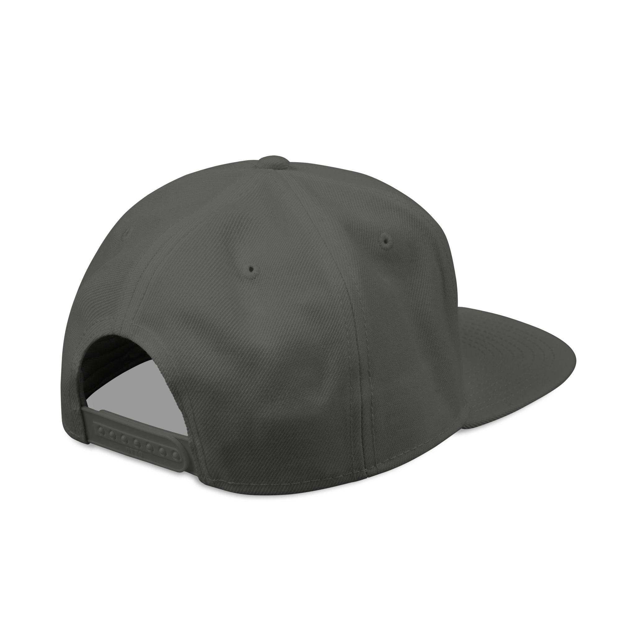 Embroidered Flame Snapback Hat — "Kiss Me" Pixel Fire Design
