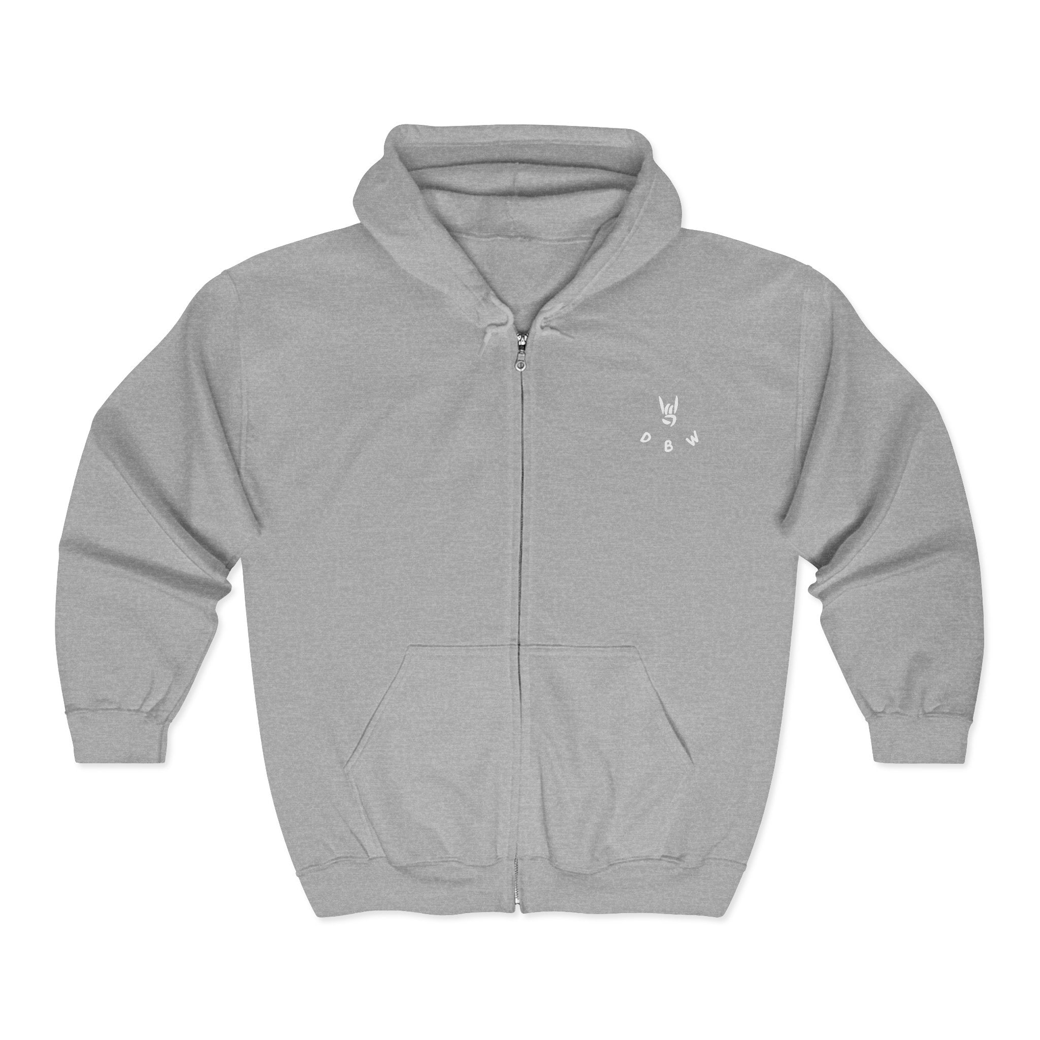 "Don't Be Weird" Zip-Up Graphic Hoodie