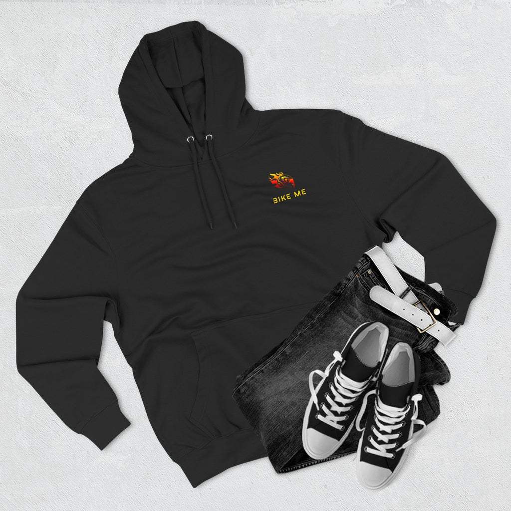 "Bike Me" Flaming Helmet Graphic Hoodie