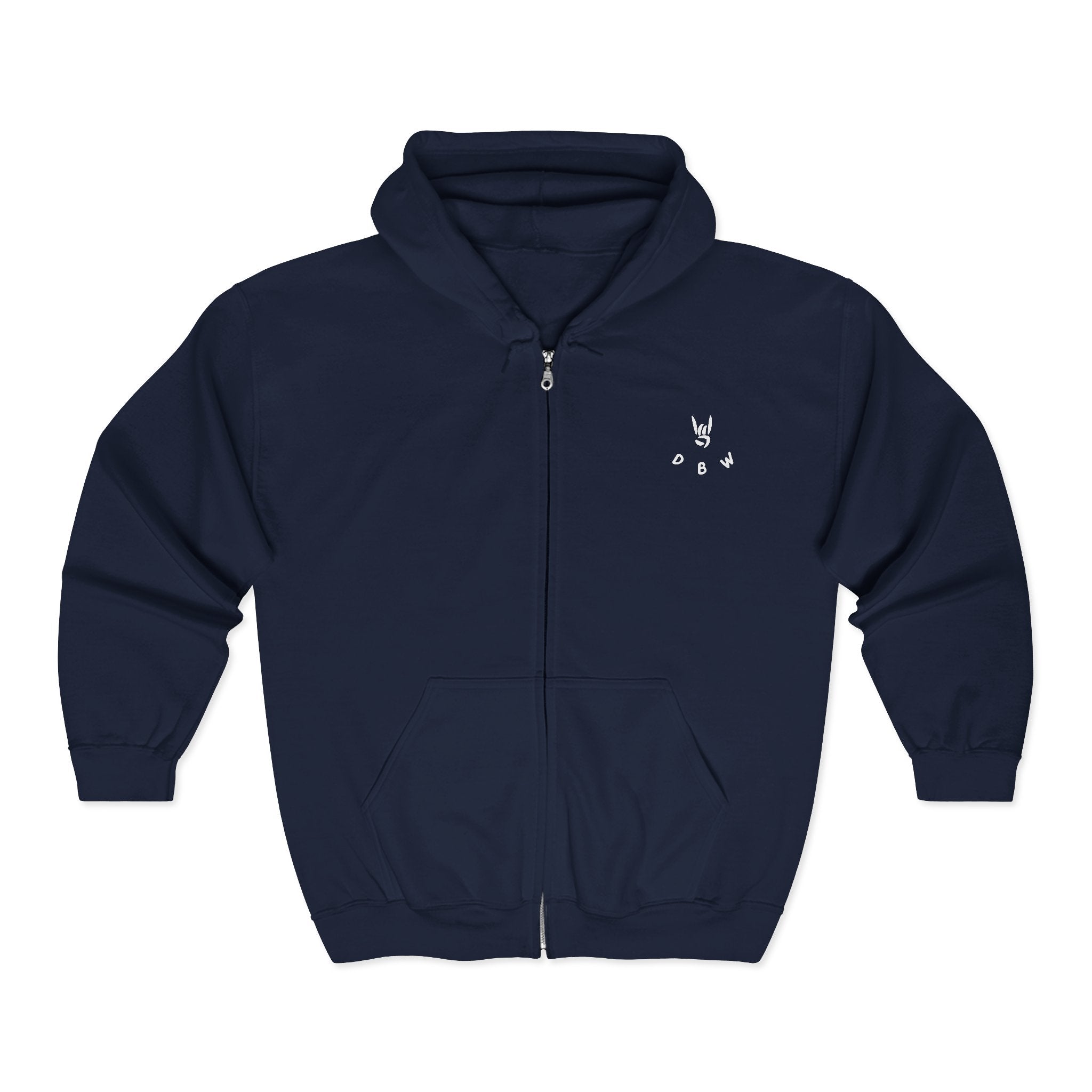 "Don't Be Weird" Zip-Up Graphic Hoodie
