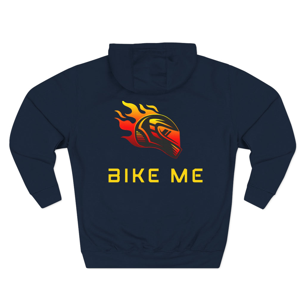 "Bike Me" Flaming Helmet Graphic Hoodie
