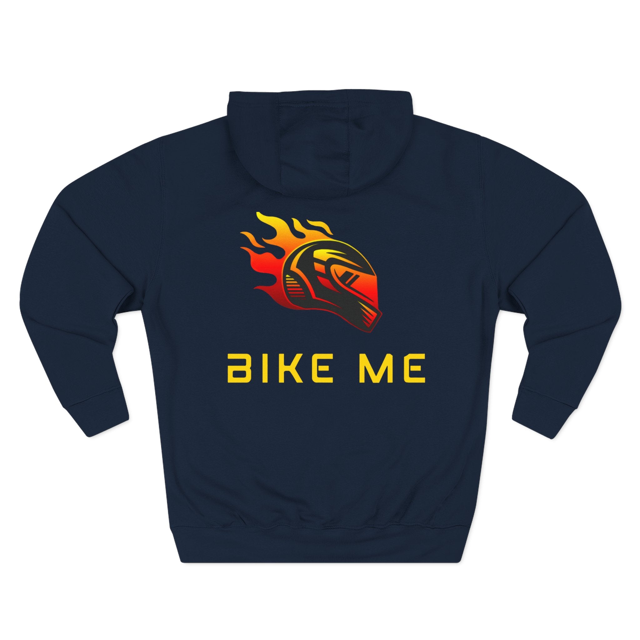 "Bike Me" Flaming Helmet Graphic Hoodie