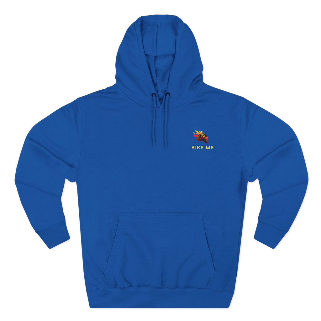 "Bike Me" Flaming Helmet Graphic Hoodie