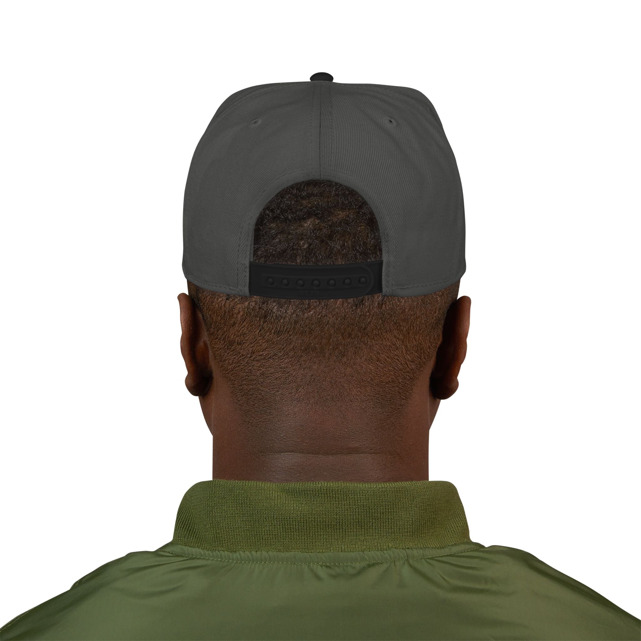 Embroidered Flame Snapback Hat — "Kiss Me" Pixel Fire Design